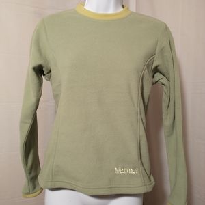 Marmot Women's XS Long Sleeve Green Yellow Polyester Sweater